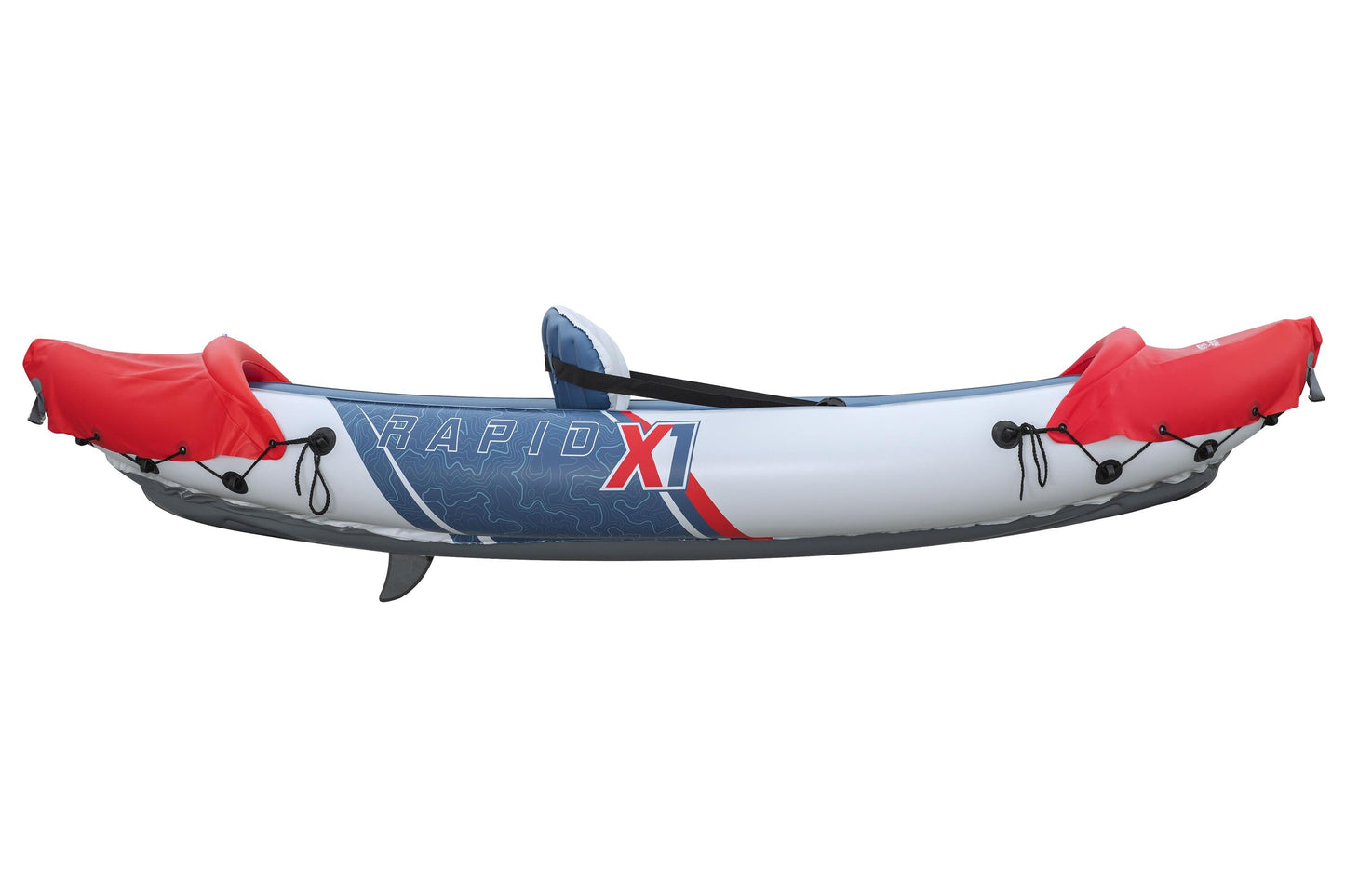 Bestway 3.21m x 1.00m rapid x2 kayak (contents:1 boat, 2 paddles,1 hand pump,2 fins, 1 carry bag,repair patch)