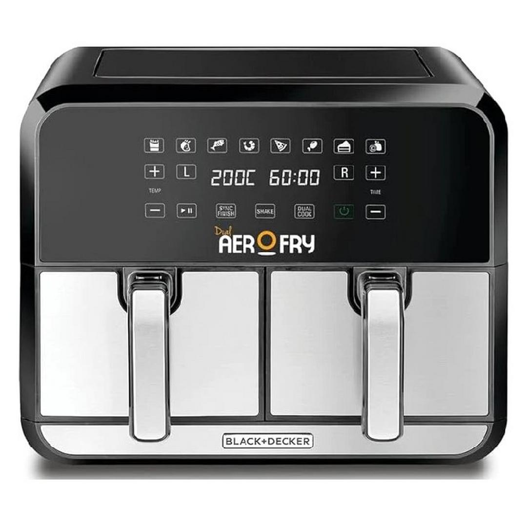 Black+Decker Dual Air Fryer - 1700W / 8 Liter / Black