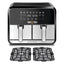 Black+Decker Dual Air Fryer - 1700W / 8 Liter / Black