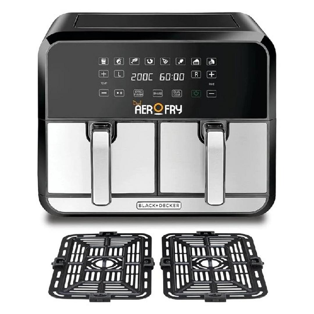Black+Decker Dual Air Fryer - 1700W / 8 Liter / Black