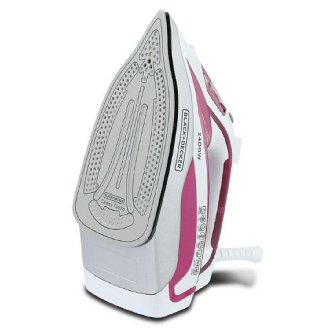 Black+Decker Steam Iron - 2400W / 380ml / Magenta