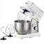 Black+Decker Multifunction Stand Mixer - 1000W / 6 Liter / White/Silver