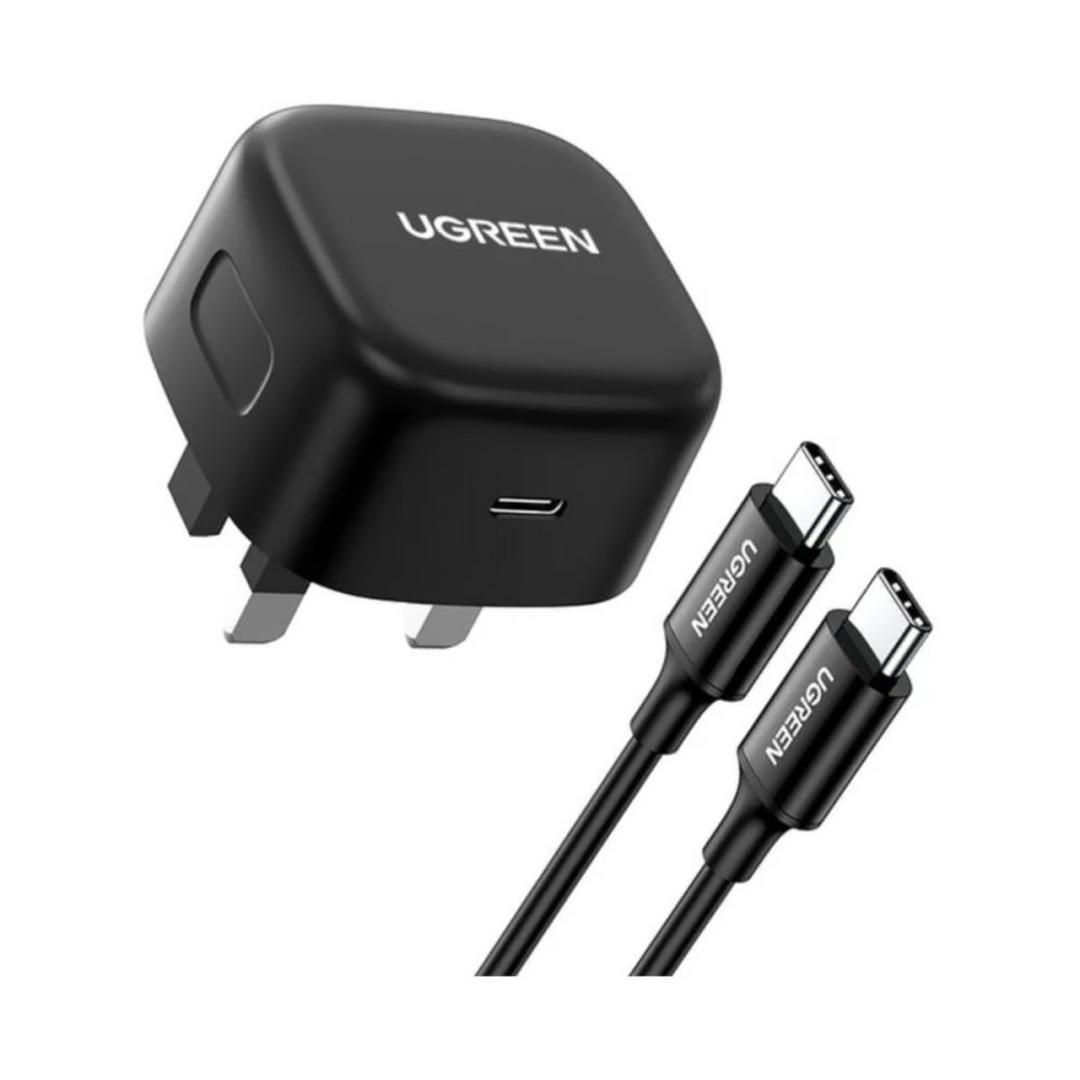 UGREEN PD Fast Charger with Cable UK - 25W / USB-C / Black