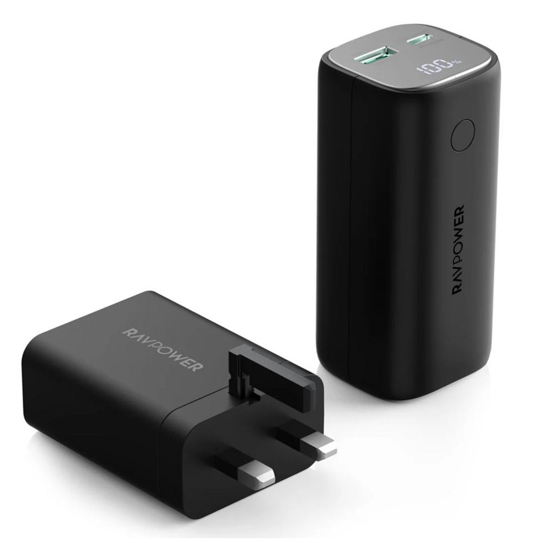 RAVPower RP-PB208 Super+ Power Bank with Charger Combo - 10400mAh / 30W / Black