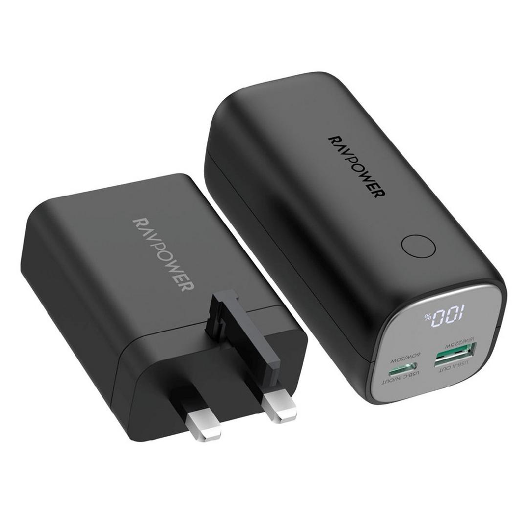 RAVPower RP-PB208 Super+ Power Bank with Charger Combo - 10400mAh / 30W / Black