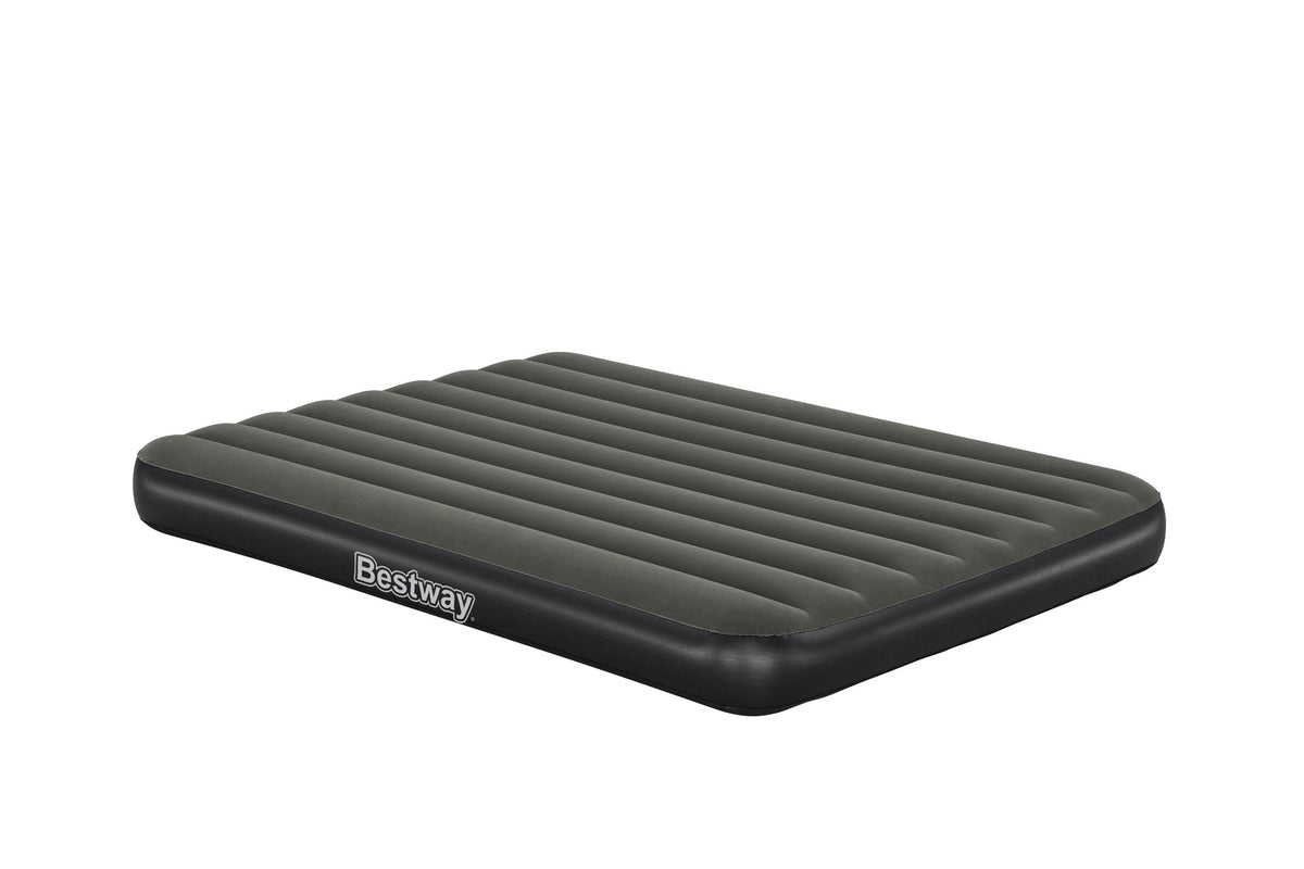 Bestway 2.03m x 1.52m x 25cm tritech air mattress queen built-in rechargeable pump (air mattress, repair patch,usb charging cable, with built-in rechargeable pump)