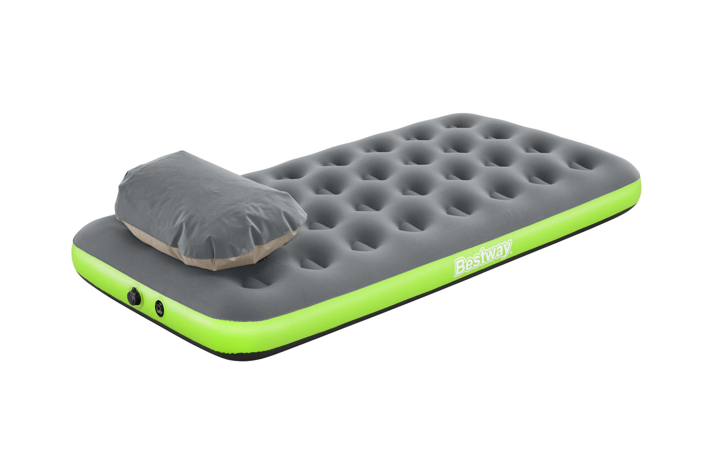 Bestway 1.88m x 99cm x 22cm roll & relax air mattress twin (contents:air mattress, repair patch, pocket bag)