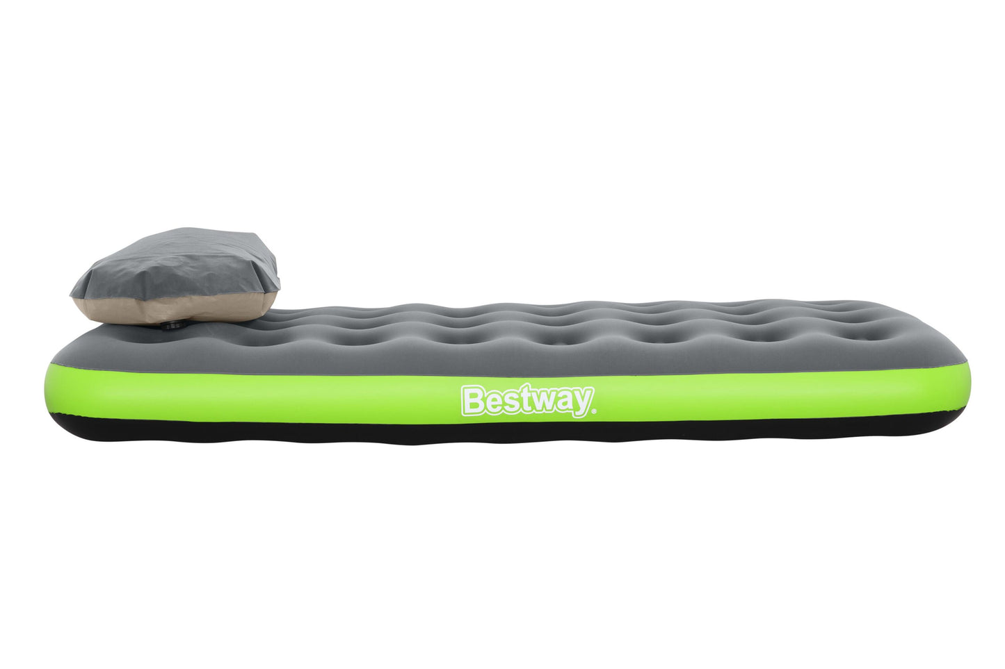 Bestway 1.88m x 99cm x 22cm roll & relax air mattress twin (contents:air mattress, repair patch, pocket bag)