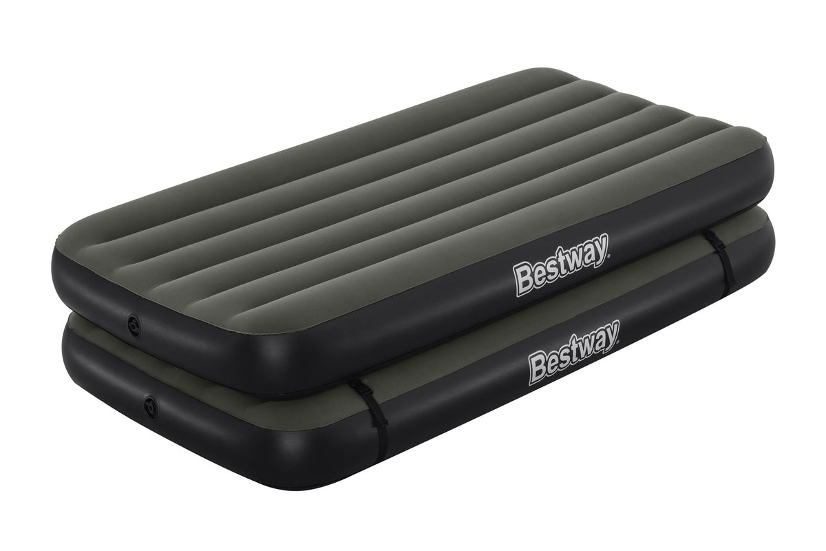 Bestway 1.88M X 99Cm X 25Cm Tritech Connect And Rest 3-In-1 Air Mattress Twin/King (Contents:Air Mattress, Repair Patch)