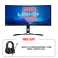 Lenovo Legion Y34wz-30 - 34" WQHD Mini-LED Curved / Up to 1 ms / Up to 180Hz / USB 3.2 Gen 1 / USB-C 3.2 Gen 1 / HDMI 2.1 / DP 1.4 / LAN / Speaker / Eyesafe / Raven Black - Gaming Monitor