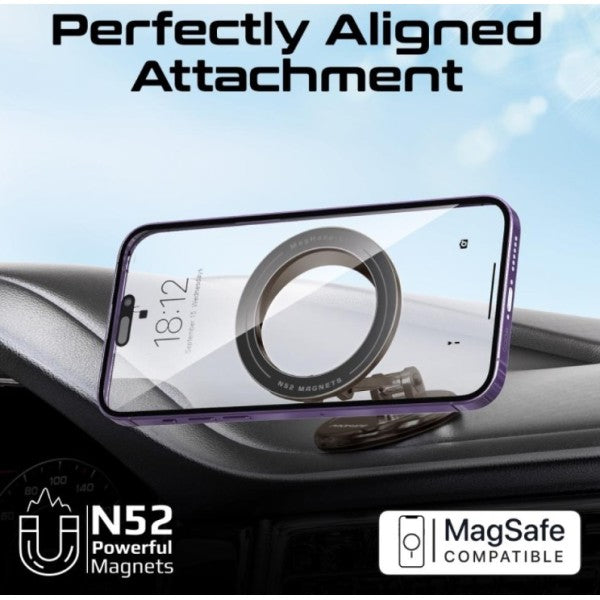 Promate 360° Cradleless MagSafe Compatible Smartphone Mount - Grey