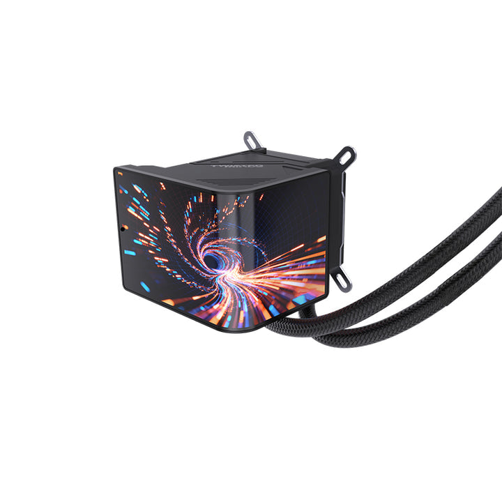 Twisted Minds ThunderFlow 360mm Liquid CPU Cooler with 6.6" Smart IPS Display - Black