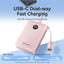 Vention Power Bank 10000mAh (USB-C + USB-C/USB-C/USB-A) with Built-in USB-C to USB-C Cable 22.5W - Beige