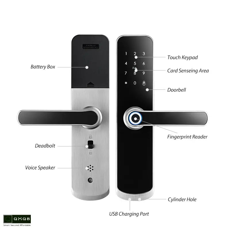 Gopeta Smart TTlock for the wooden doors H03-GP - Bronze