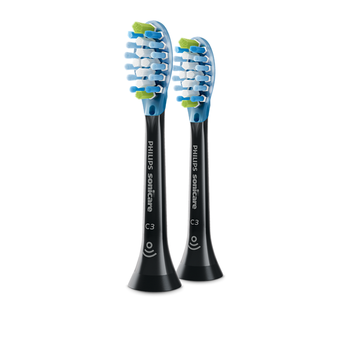 Philips Sonicare C3 Premium Plaque Brush Heads - Black