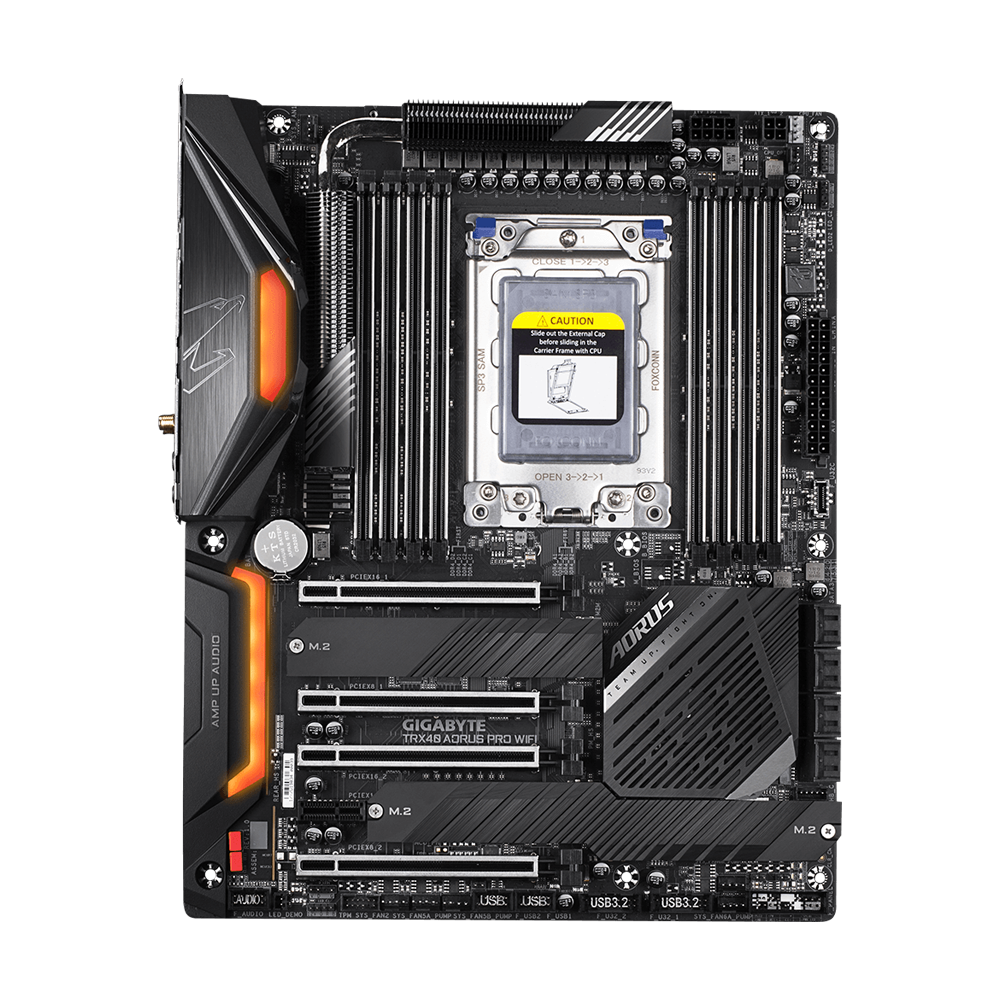 GIGABYTE TRX40 AORUS PRO Motherboard -DDR4 / Wi-Fi / USB - Black