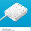 MOMAX OnePlug 4 Outlet Power Strip - USB-A / USB-C / 2 Meter / White
