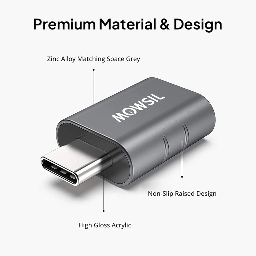 Mowsil USB-C to USB-A OTG Adapter - 5Gbps / Gray