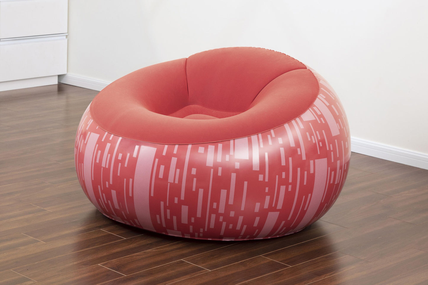 Bestway 1.12m x 1.12m x 66cm inflate-a-chair air chair (contents:chair, repair patch, 3 assorted colors)