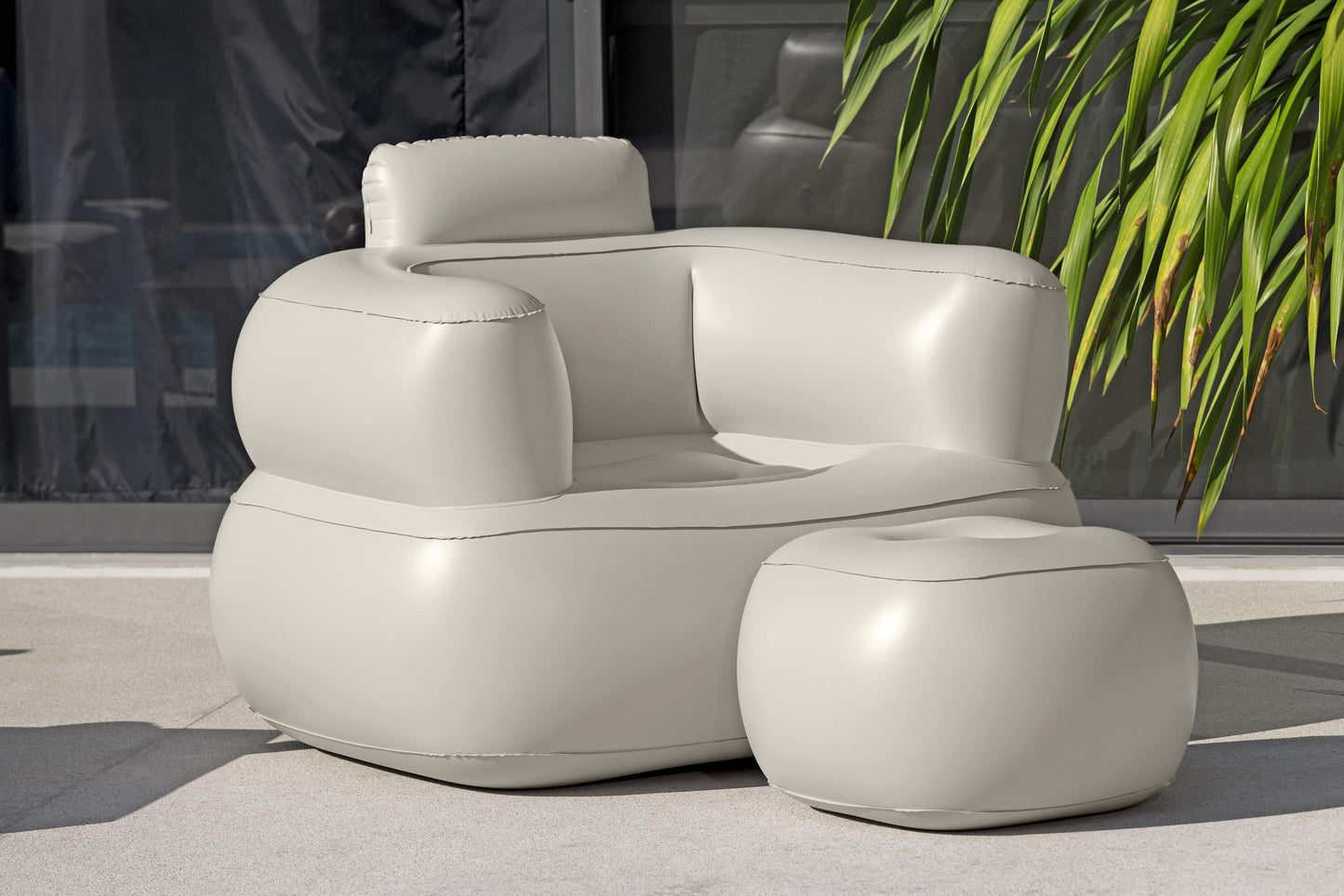 Bestway 1.07m x 99cm x 80cm comfi cube lounger (chair, repair patch, 2 assorted colors.)