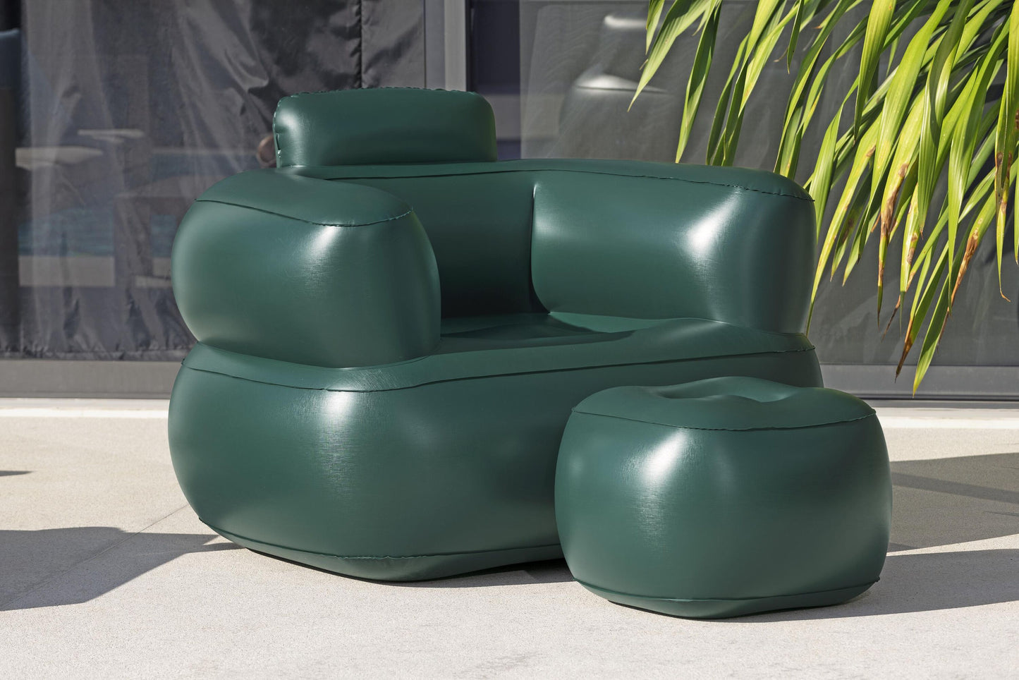 Bestway 1.07m x 99cm x 80cm comfi cube lounger (chair, repair patch, 2 assorted colors.)