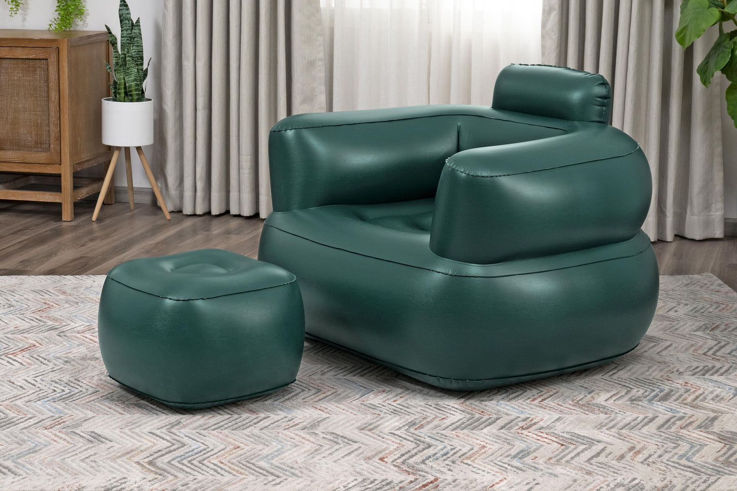 Bestway 1.07m x 99cm x 80cm comfi cube lounger (chair, repair patch, 2 assorted colors.)