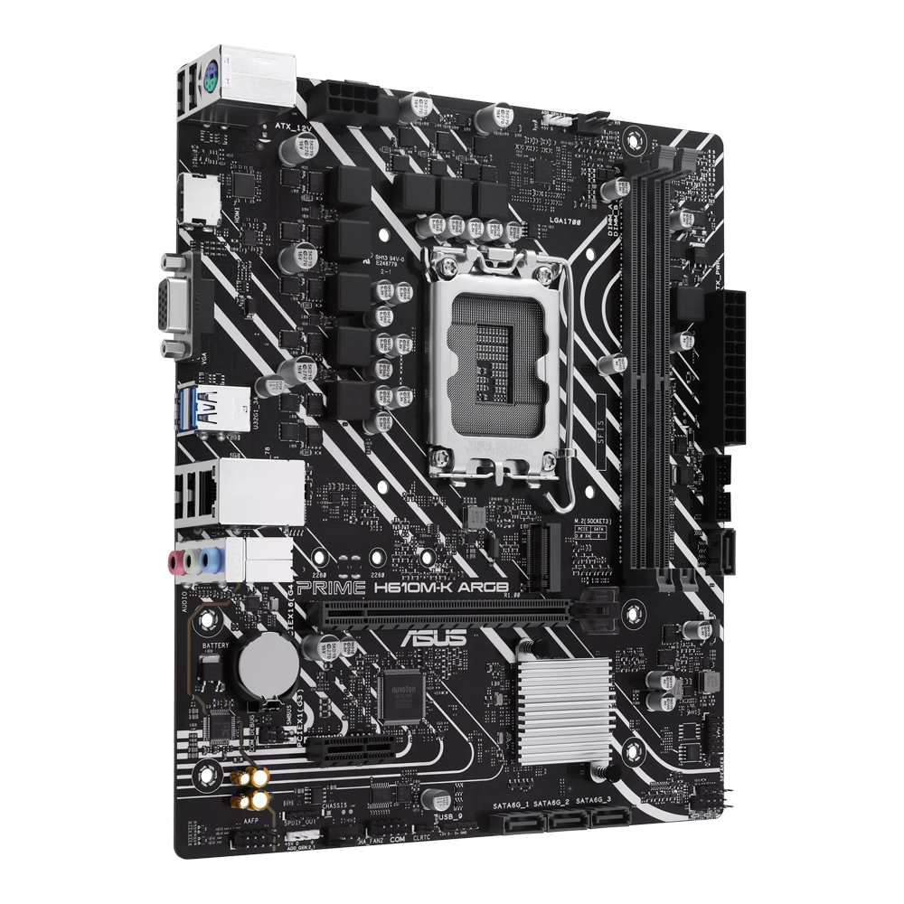 ASUS PRIME H610M-K Motherboard - ARGB / DDR5 / Ethernet / USB- Black