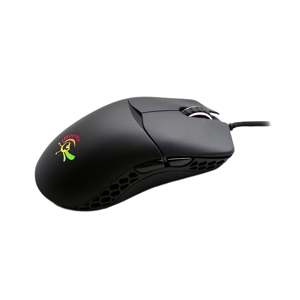 ماوس ألعاب دكي فيذر RGB سلكي بمفاتيح هانو – أسود