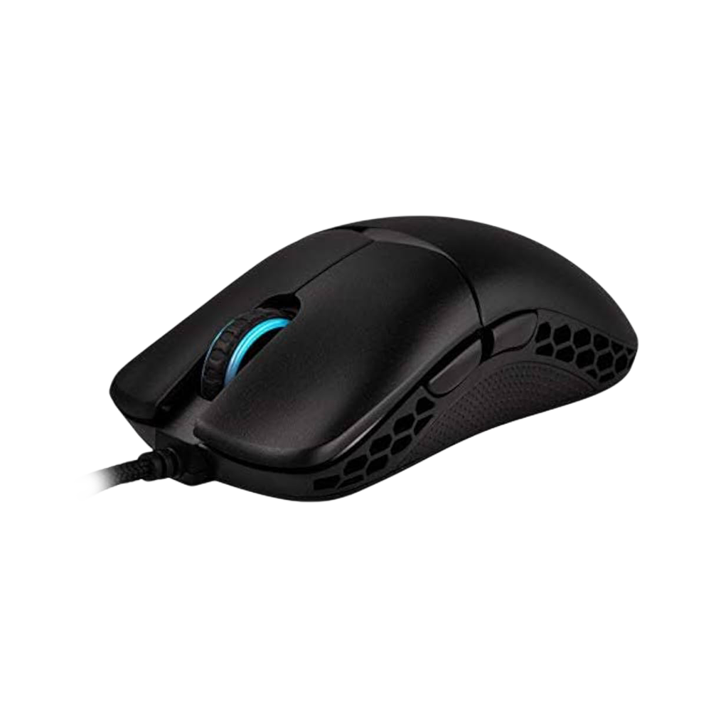 ماوس ألعاب دكي فيذر RGB سلكي بمفاتيح هانو – أسود