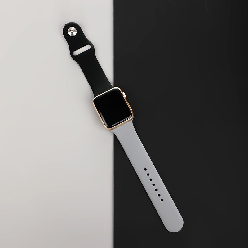 Torrii Siliconee Mix Watch Band For Apple Watch 49 / 45 / 44 / 42 mm - Black / Gray Accessories > Smart Watches