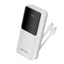 Vention Power Bank 20000mAh (Micro-USB + USB-C + USB-A + USB-A) with Built-in USB-C and Lightning Cables 22.5W - White