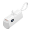 Vention Power Bank LED Display 4800mAh (USB-C + Lightning + USB-C) 22.5W Foldable USB-C Type - White