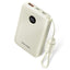 Vention Power Bank 10000mAh (USB-C + USB-C/USB-C/USB-A) with Built-in USB-C to USB-C Cable 22.5W - Beige