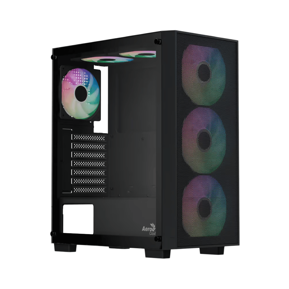 Aerocool B509A Flow v1 Mid Tower Case - Black