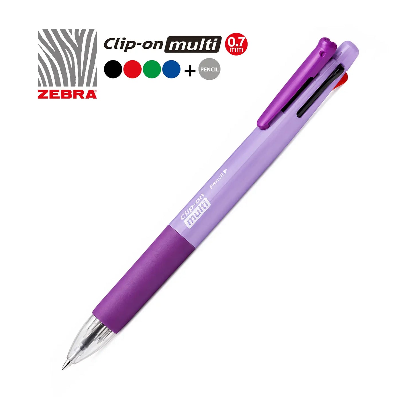 Zebra Clip-On Multi Gradation 4-in-1 Pen - Purple