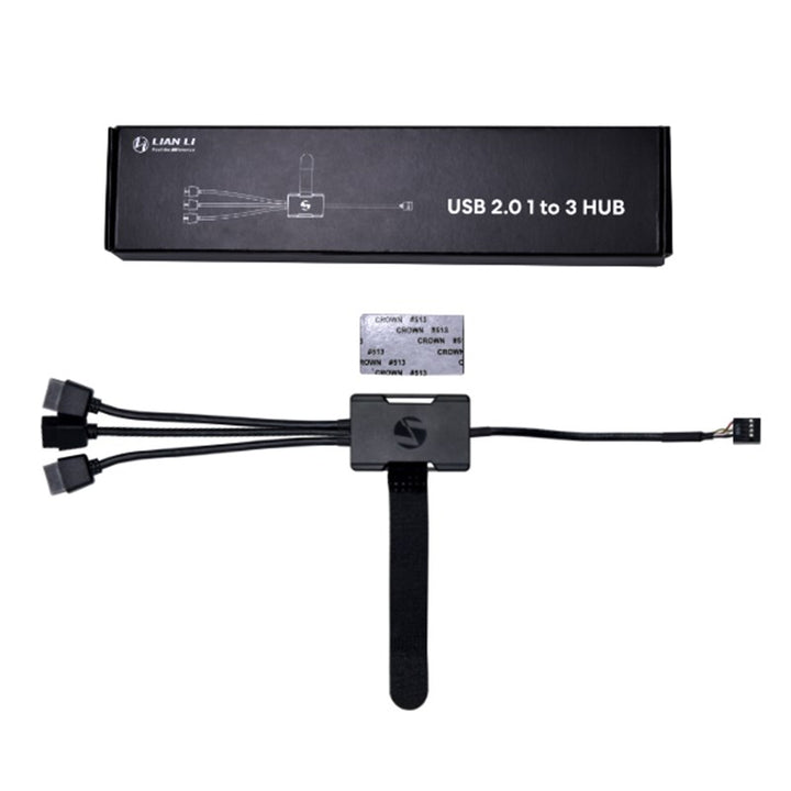 Lian Li USB 2.0 Hub, 1 to 3 Hub, Supports UNI Fan Series Controller