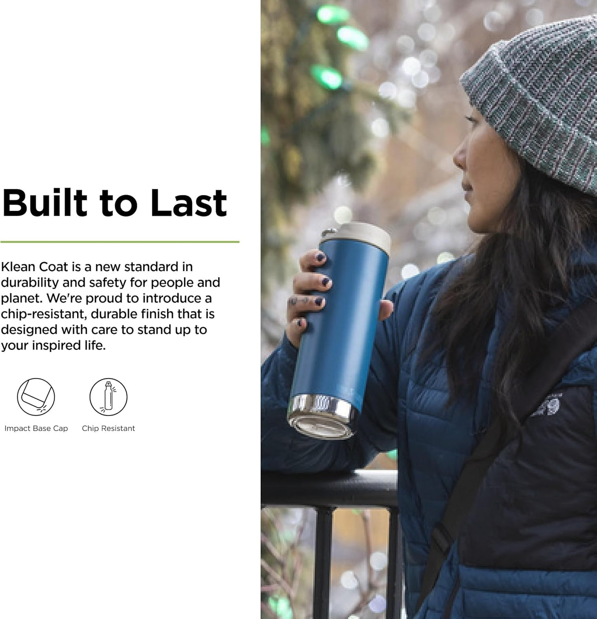 Klean Kanteen TkWide Insulated Bottle 473Ml With Cafe Cap - Corsair