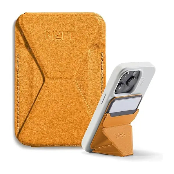 MOFT Snap-On iPhone Stand & Wallet - Orange