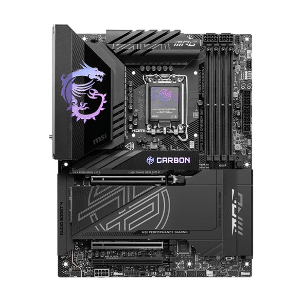 MSI MPG Z890 Carbon Motherboard - DDR5 / Wi-Fi7 / Bluetooth / HDMI / DisplayPort / USB - Black