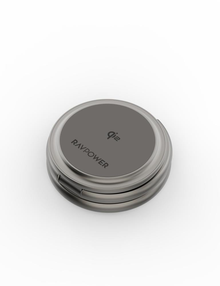 RAVPower RP-WC1008 Premium Foldable 3-in-1 Wireless Charger - 15W / Titanium