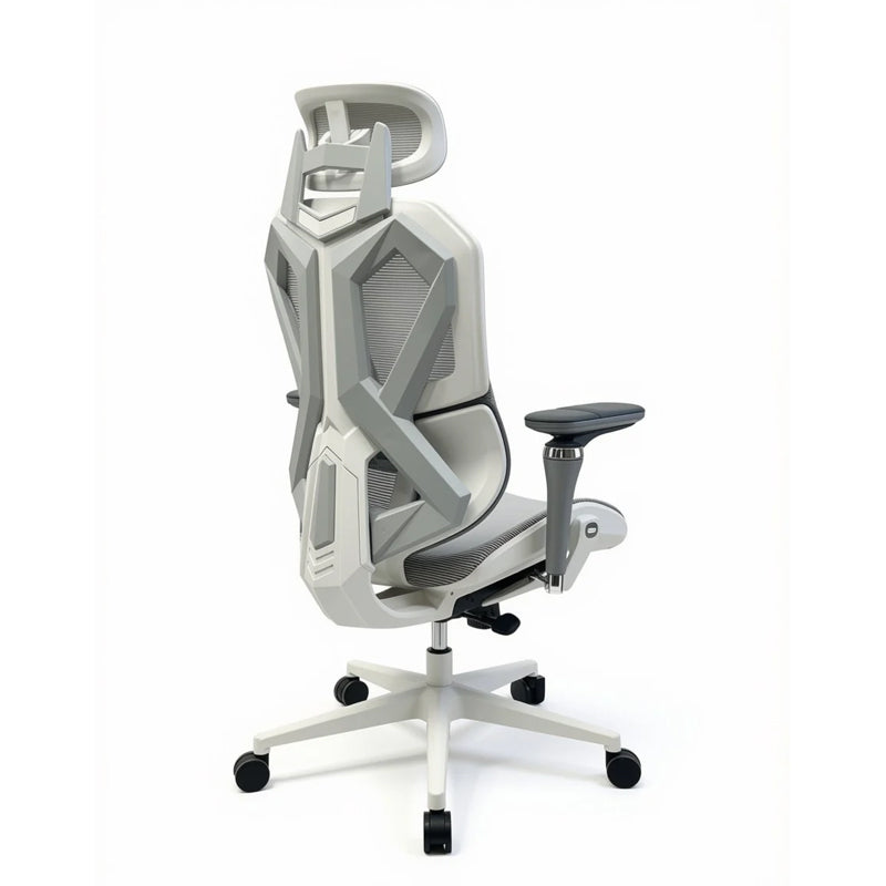 SADES Phoenix SA-AD10-W Adjustable Mesh Gaming Chair with 6D Armrest - White
