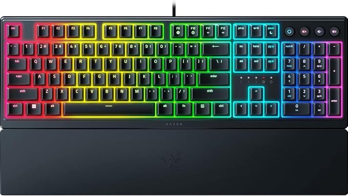 Razer ORNATA V3 X Low Profile Keys Silent Membrane Switches Gaming Keyboard - Black