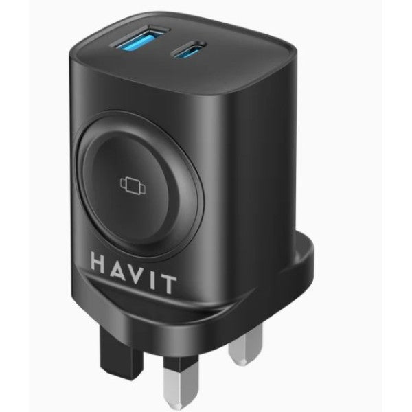 Havit Mobile UC132 Series Charger Kit - 22W / USB-C / USB-A / Black