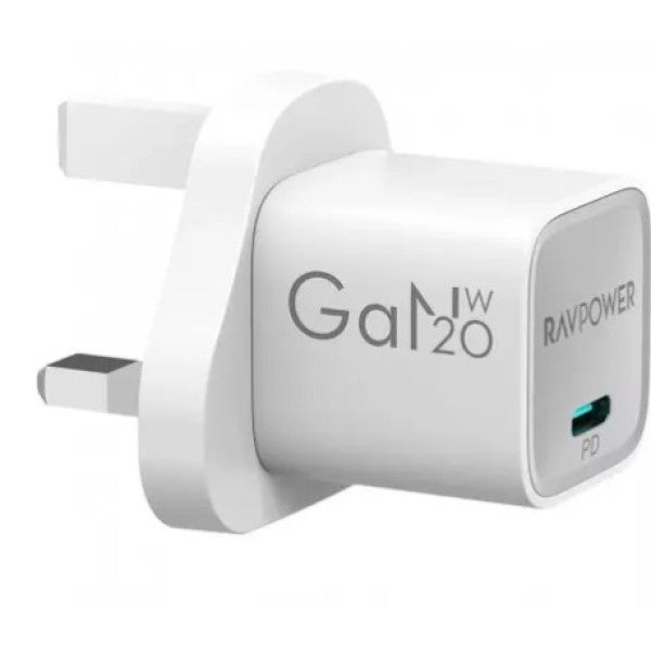 RAVPower RP-PC1055 Mini  GaN Charger - 20W / Type-C / White