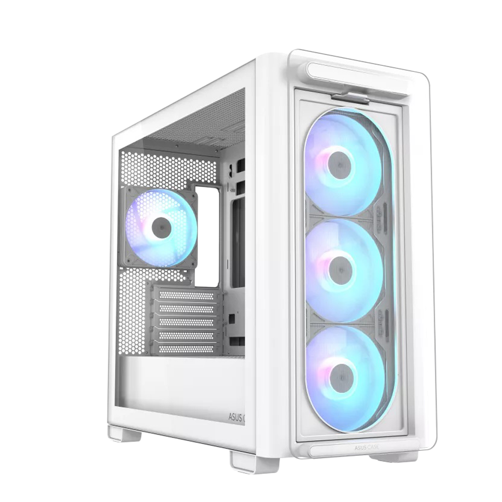 ASUS A23 Plus With 4 Fan RGB Mid Tower - White