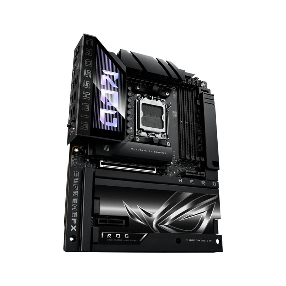 ASUS ROG CROSSHAIR X870E HERO BTF Motherboard - DDR5 / Wi-Fi / Bluetooth / HDMI / DisplayPort / Ethernet / USB - Black