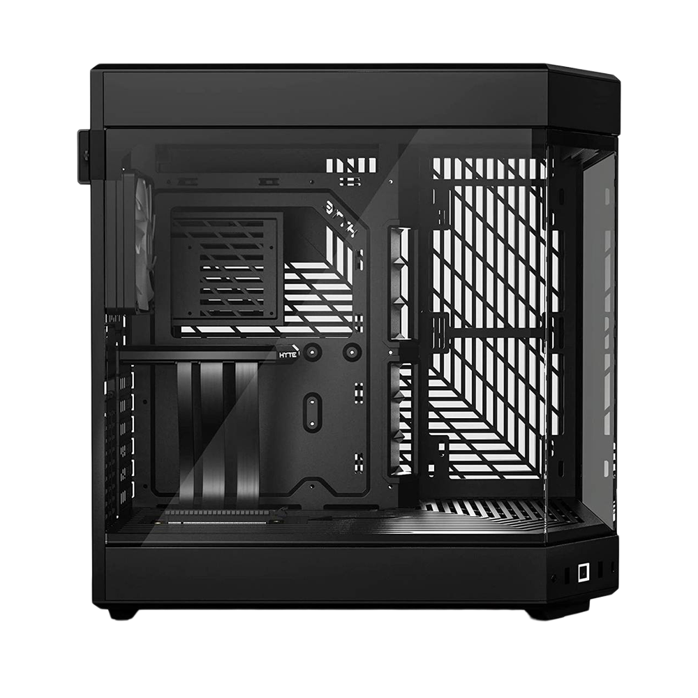 HYTE Y60 Dual Chamber Panoramic Tempered Glass ATX Case With 3 Fans - Black