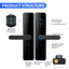 Gopeta High-Quality Smart TTlock for the wooden doors C91 Pro - Black