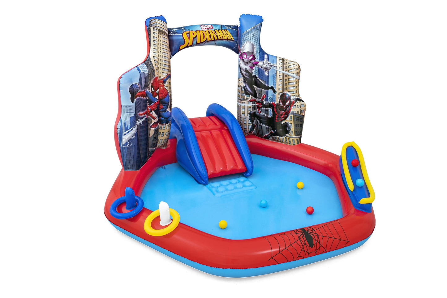 Bestway 2.11m x 2.06m x 1.27m play center (contents: 1 pool, 2 rings, 6 play balls, repair patch, 1 pc of water watcher tag.) age 2+