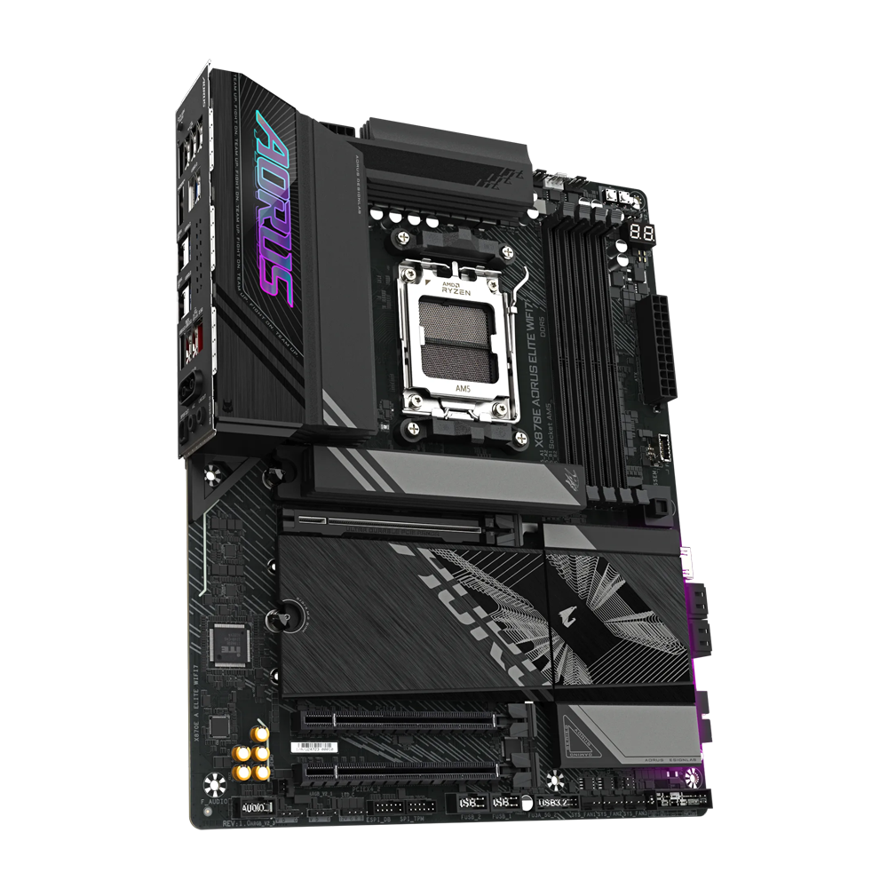 GIGABYTE X870E AORUS ELITE 1.3 Motherboard - DDR5 / Wi-Fi7 / Bluetooth / HDMI / DisplayPort / USB - Black